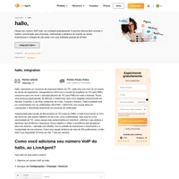Hallo, ajuda empreendedores com serviços de internet, telefonia e nuvem para negócios. Saiba mais sobre a integração do hallo, com o LiveAgent.