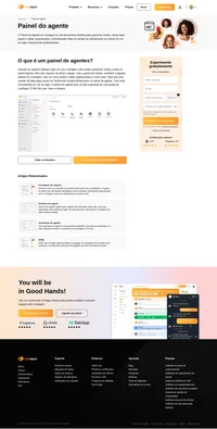 O painel de agentes do LiveAgent está à esquerda. Há um painel e um logotipo na barra de tarefas. Você pode gerenciar tickets lá, editá-los e muito mais.