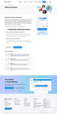 Sitios de dinero es un sitio web propiedad de comerciantes que desean promocionarlo. Obtén más información sobre los money sites y sus beneficios en el artículo.