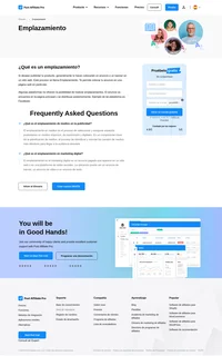 El emplazamiento te permite agregar tu anuncio a una página web en particular. Pero Facebook, por ejemplo, no permite emplazamientos.