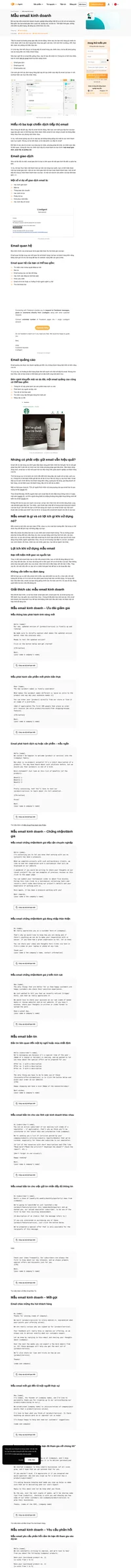 Mẫu email kinh doanh cho phép bạn tạo các chiến dịch email nhanh chóng. Tất cả những gì bạn phải làm là thay đổi bản mẫu theo nhu cầu của bạn.