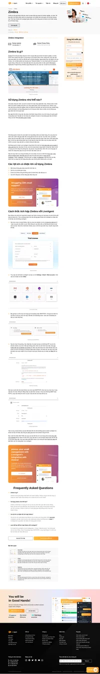 Zimbra là một giải pháp email doanh nghiệp mạnh mẽ với các tính năng tiên tiến và giờ đây đã tích hợp trong hệ thống quản lý ticket LiveAgent của bạn