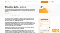Thật dễ dàng để bạn biết được ai đang lướt trên web của mình bằng công cụ Online Visitors của LiveAgent, giúp theo dấu tất cả khách truy cập trên web cũng như vị trí của trang truy cập.