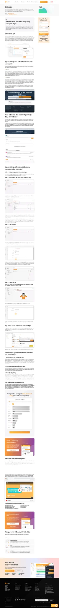 Diễn đàn cho phép khách hàng hỗ trợ lẫn nhau. Tạo một phần mềm diễn đàn dành cho khách hàng do LiveAgent hỗ trợ sẽ giúp bạn thuận tiện hơn.