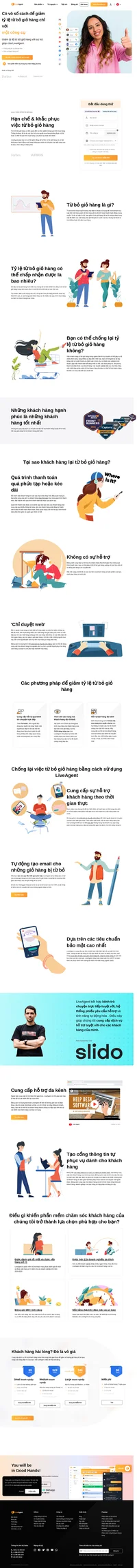 Chống lại việc từ bỏ giỏ hàng và khôi phục hành động mua hàng thông qua các chức năng tự động hóa & trò chuyện trực tiếp nâng cao của LiveAgent. Với LiveAgent, mọi thứ thật dễ dàng.