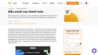Mẫu email sau thanh toán là thông tin và sẽ củng cố cảm giác tích cực liên quan tới doanh nghiệp của bạn.