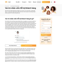 Khi bạn thiết lập vai trò nhân viên hỗ trợ khách hàng, bạn sẽ mô tả vị trí và xác định trách nhiệm của người đó. Sau khi thiết lập vai trò của họ, bạn có thể thêm người đó vào nhóm nhân viên hỗ trợ khách hàng.