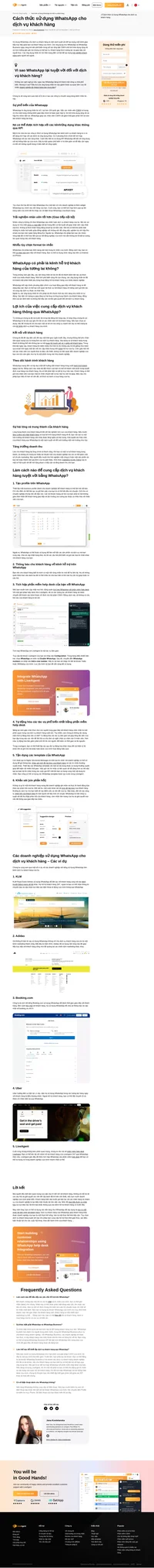 Bạn đang tìm cách để giữ được mối quan hệ với khách hàng của mình? Với LiveAgent, bạn có thể biến WhatsApp thành một kênh dịch vụ khách hàng xuất sắc.