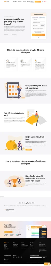 LiveAgent là một giải pháp thay thế mạnh mẽ cho Qonvo. Nó cung cấp hệ thống phiếu yêu cầu hỗ trợ tuyệt vời và có hầu hết các kênh giao tiếp quan trọng.