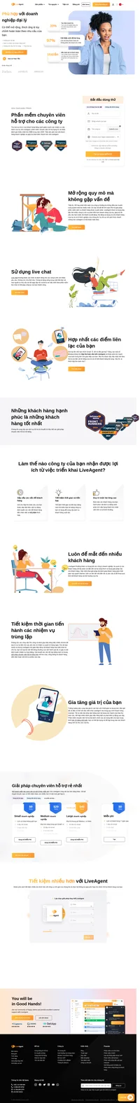 Thu hút sự chú ý của khách hàng bằng cách giảm mạnh các nhiệm vụ vận hành của họ với LiveAgent, phần mềm chuyên viên hỗ trợ hạng #1 và được đánh giá nhiều nhất cho SMB trong năm 2023