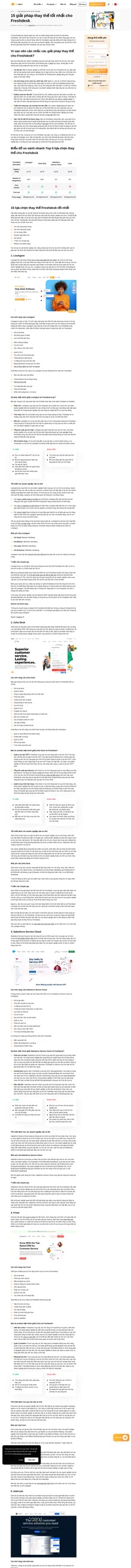 Nâng cấp dịch vụ khách hàng của bạn với 15 lựa chọn thay thế Freshdesk hàng đầu! Hãy biến đổi quy trình hỗ trợ khách hàng của bạn và tăng vọt mức độ hài lòng của khách hàng ngay hôm nay.