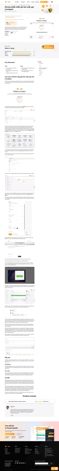 Bạn đang xem xét sử dụng LiveAgent làm phần mềm ghi âm cuộc gọi của mình? Hãy xem qua bài review này và xem nó hoạt động như thế nào trong bài test này của chúng tôi.