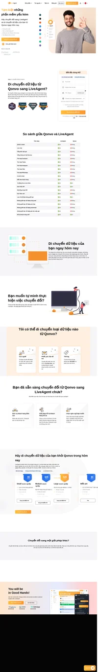 Bạn muốn chuyển đổi dữ liệu từ Qonvo sang một giải pháp khác? Hãy tham khảo LiveAgent và xem các lợi ích mà giải pháp này mang lại. Bắt đầu dùng thử miễn phí ngay hôm nay.