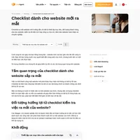 Checklist dành cho website mới của chúng tôi sẽ giúp bạn giảm thiểu lỗi cũng như chuẩn bị ra mắt website mới của mình. Hướng dẫn từng bước tường tận.
