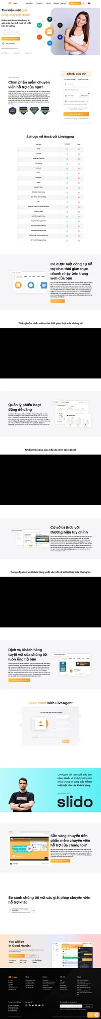 Chuyển từ Hesk đến LiveAgent và có được một hệ thống phiếu đa kênh để giải quyết truyền thông xã hội và một công cụ hỗ trợ live chat siêu nhanh.