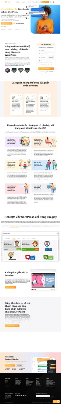 Với công cụ live chat của LiveAgent dành cho Wordpress, bạn có thể trợ giúp khách hàng tức thì, nâng cao khả năng tương tác với trigger chủ động, cũng như làm tăng mức độ hài lòng của khách hàng.
