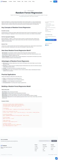 Discover the power of Random Forest Regression for high-accuracy predictive analytics. Learn how it works and its applications in finance, healthcare, and more!