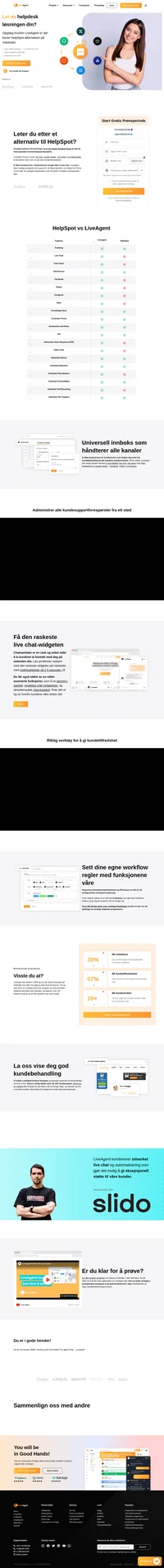 LiveAgent er et perfekt HelpSpot-alternativ. Introduser deg for vårt utrolige multikanal billettsystem og start din gratis prøveperiode.