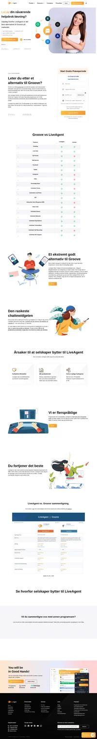 Leter du etter et Groove-alternativ? LiveAgent er den perfekte helpdesk-løsningen med over 179 funksjoner og over 40 integrasjoner.