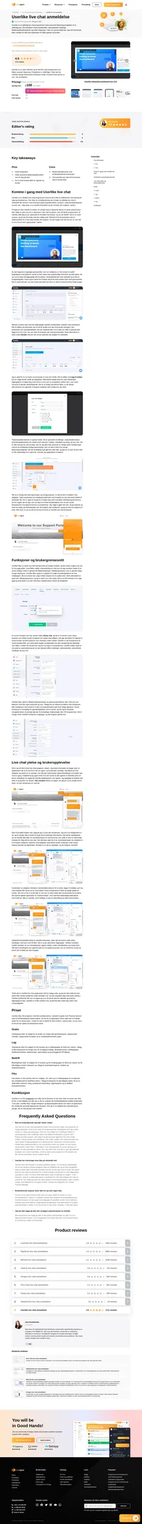 Vurderer du Userlike for dine live chat-behov? Ta en titt på vår anmeldelse og finn ut hvordan den presterte under våre generelle tester.