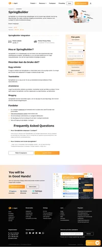 SpringBuilder-integrasjon for LiveAgent lar deg fremskynde kommunikasjonen med klienter via et flott billettsystem og en rask live chat.