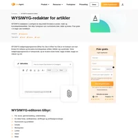 Det du ser er det du får (What You See Is What You Get -WYSIWYG) editor kan hjelpe deg med å tilpasse artikkeldesignene dine og vise innhold slik du vil at det skal bli sett.