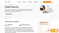 Vanilla Telecoms er en ledende internettleverandør og høykvalitets SIP-leverandør. Lær mer om Vanilla Telecoms-integrasjon.