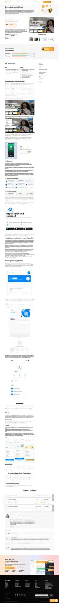 Vil du lære mer om Truecaller? Ta en titt på artikkelen vår for å finne ut hvordan den fungerer og hvordan den presterte i testene våre.