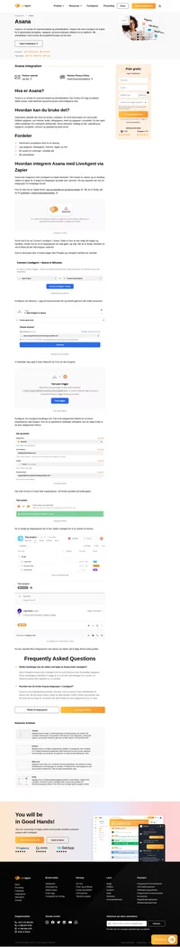 Med Asana-integrering kan du administrere alle prosjektene dine fra LiveAgent. Bare integrer det via Zapier og begynn å få fordeler.