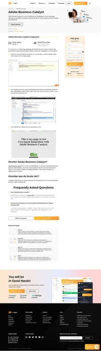 Oppdater og oppgrader nettsiden din med et live chat-alternativ for kundene dine, med Adobe Business Catalyst-integrering for LiveAgent.