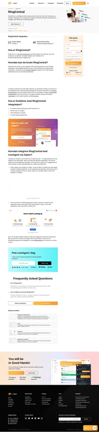 RingCentral-integrasjon lar deg administrere anrop/talepost/SMS fra kunder i LiveAgent når du legger til nummeret ditt.