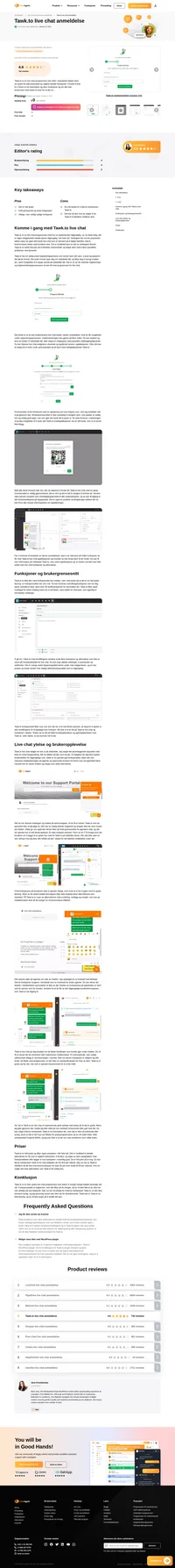 Vurderer du Tawk.to for dine live chat-behov? Ta en titt på vår anmeldelse og finn ut hvordan den presterte under våre generelle tester.