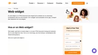 Web-widget er en kode html/javascript innebygd på nettstedet ditt. En web-widget kan vises i form av en chat-knapp eller andre alternativer.