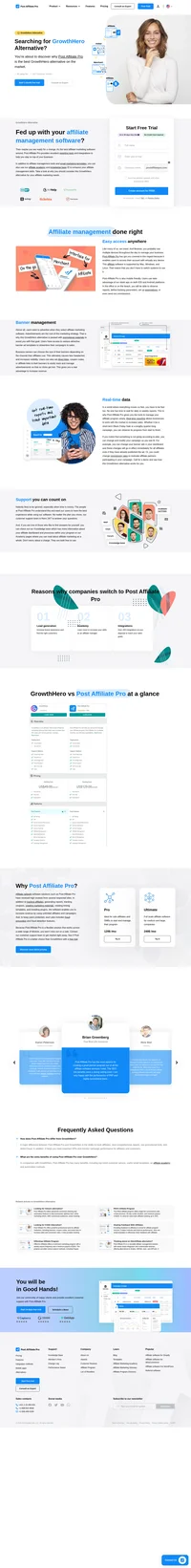 GrowthHero is great for affiliate marketing, but it's not for everyone. Post Affiliate Pro hits all the marks for what you need. Find out more here.