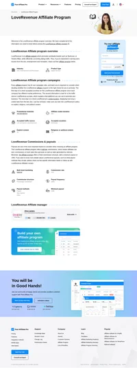 Learn about the LoveRevenue Affiliate Program's key details, campaign restrictions, rules, commissions, and more before you join.