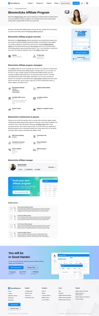 Learn about the Bloomclicks Affiliate Program's key details, campaign restrictions, rules, commissions, and more before you join.