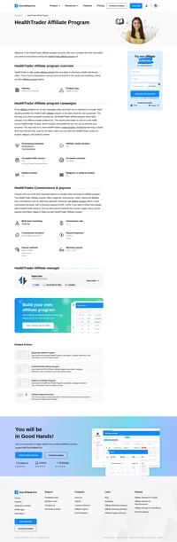 Learn about the HealthTrader Affiliate Program's key details, campaign restrictions, rules, commissions, and more before you join.