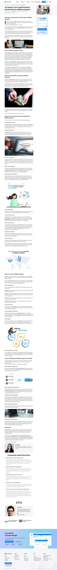 Learn about the benefits of starting an affiliate program for your small business. Discover why this marketing strategy can boost sales and expand your reach.