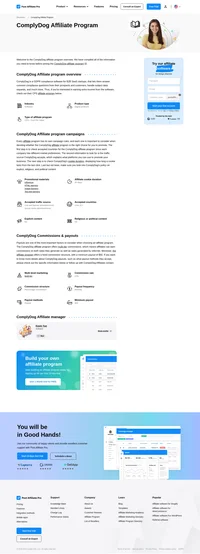 Learn about the ComplyDog Affiliate Program's key details, campaign restrictions, rules, commissions, and more before you join.