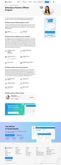 Learn about the Betandyou Partners Affiliate Program's key details, campaign restrictions, rules, commissions, and more before you join.