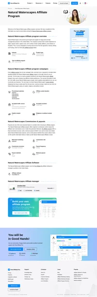 Learn about the Natural Waterscapes Affiliate Program's key details, campaign restrictions, rules, commissions, and more before you join.