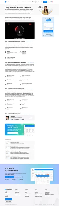 Learn about the Deep Sentinel Affiliate Program's key details, campaign restrictions, rules, commissions, and more before you join.