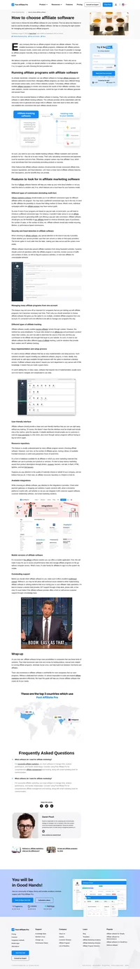 Which features you should look for when choosing an affiliate software? Short guide on how to find the best product for you.