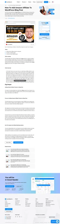 Learn how to effortlessly add Amazon affiliate links to your WordPress blog posts with our step-by-step video guide. Discover the benefits of text links and clickable images, and maximize your earnings by joining the Amazon affiliate program. Perfect for bloggers looking to boost their affiliate marketing game!
