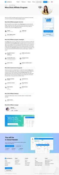 Learn about the Mira.Click Affiliate Program's key details, campaign restrictions, rules, commissions, and more before you join.