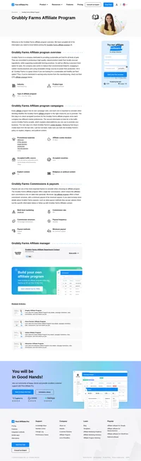 Learn about the Grubbly Farms Affiliate Program's key details, campaign restrictions, rules, commissions, and more before you join.