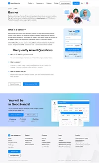 Banners are part of the company's marketing strategy. Try text link banners, image banners, HTML banners, and more. Learn more about these materials.
