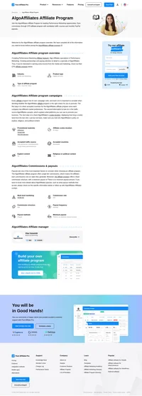 Learn about the AlgoAffiliates Affiliate Program's key details, campaign restrictions, rules, commissions, and more before you join.