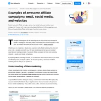 Learn from real-life awesome affiliate campaigns on email, social media, and websites to inspire your own affiliate marketing success