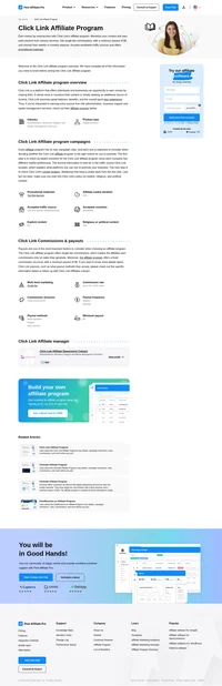 Learn about the Click Link Affiliate Program's key details, campaign restrictions, rules, commissions, and more before you join.